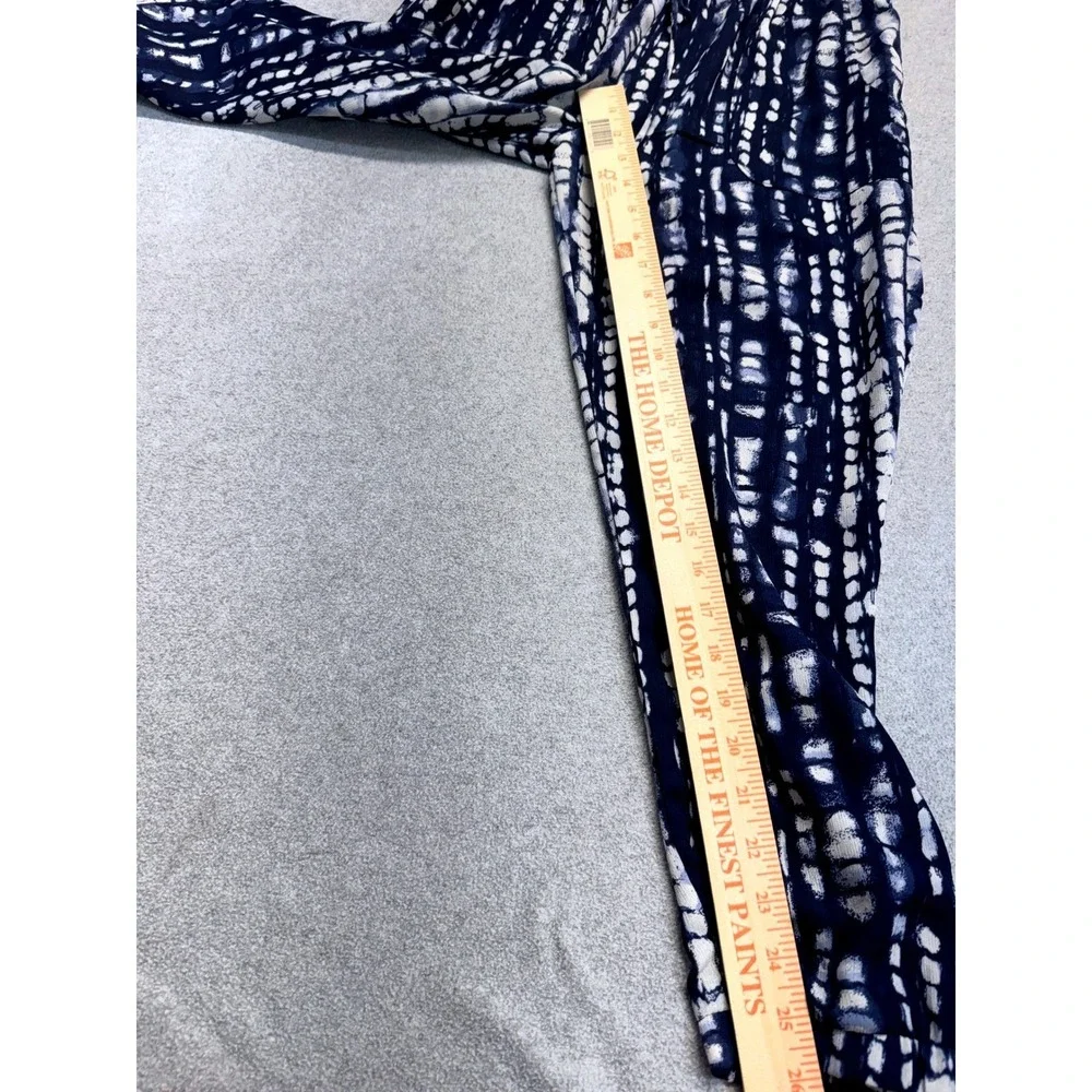 About A Girl Jogger Pants Womens Medium Blue White Shibori Tie Dye Boho Casual